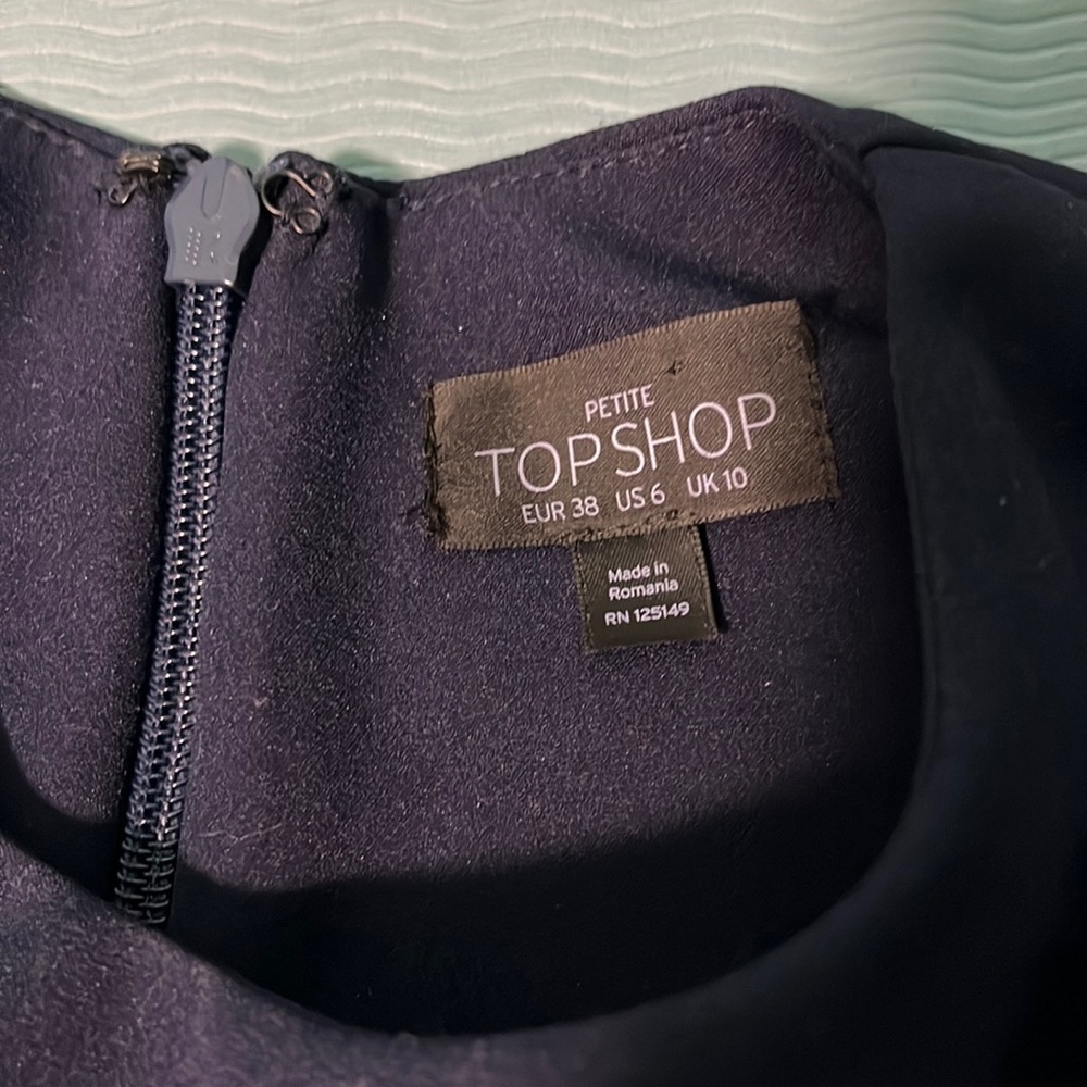 Top Shop dress, dark blue, size S, excellent condition - Picture 2 of 8